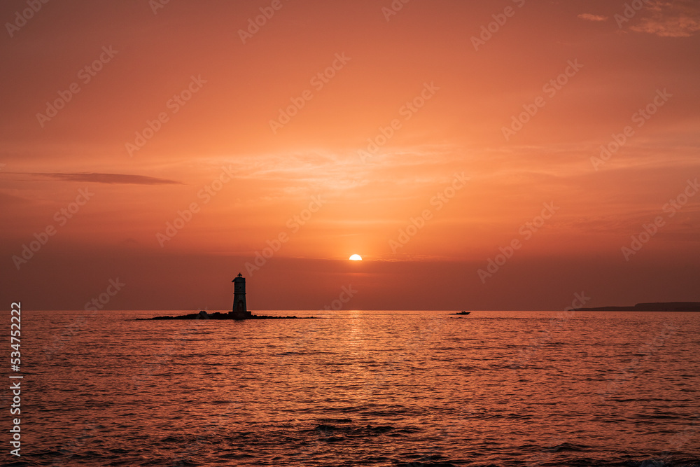 Lighthouse at sunset 