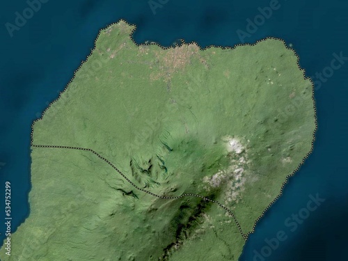 Bioko Norte, Equatorial Guinea. High-res satellite. No legend photo