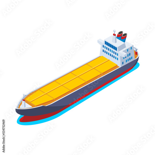 Isometric Ship Illustration