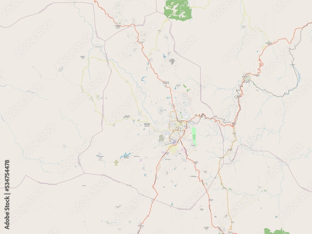 Fototapeta premium Maekel, Eritrea. OSM. No legend