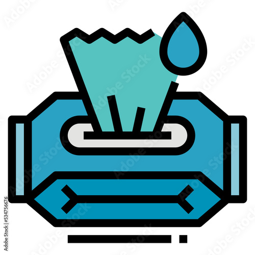 Wet Filled Outline icon
