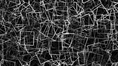 背景タイトル用動画素材　正方形×白　ミステリアス　アブストラクト　4K