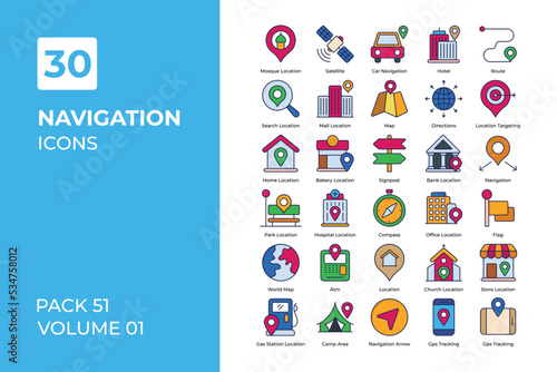 Navigation icons collection.