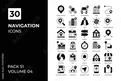 Navigation icons collection.