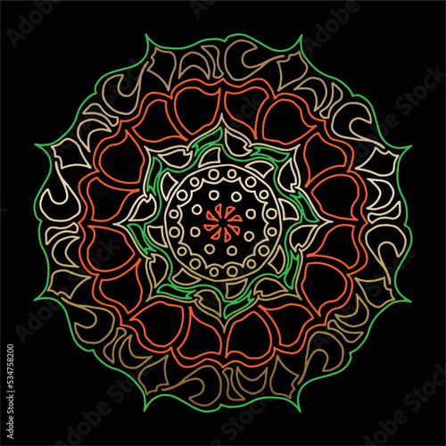 best happy love mandala t shirt design vector photo