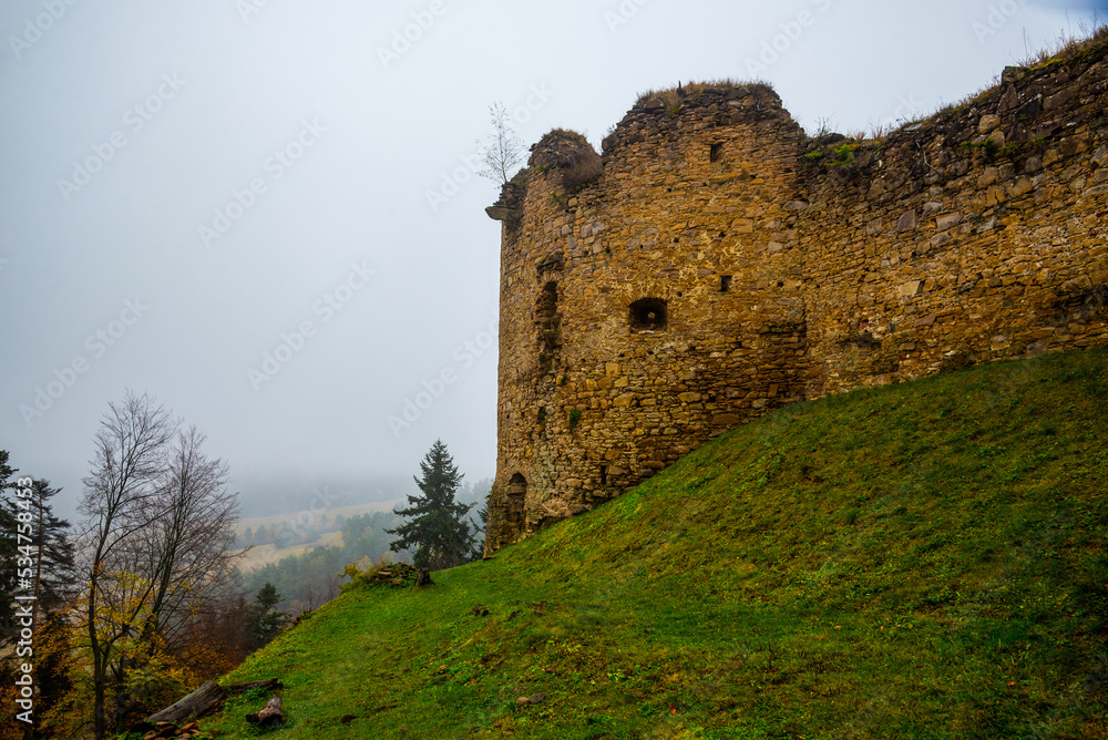 Ruins of medieval castle Zborov, Slovakia