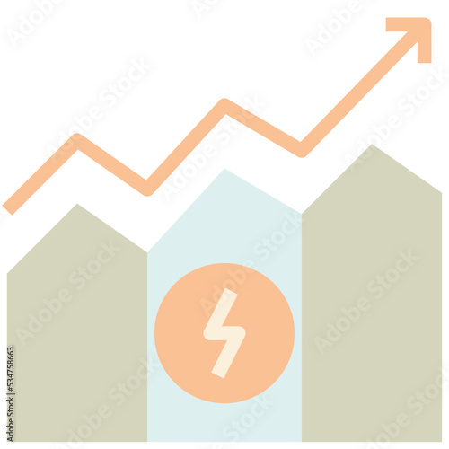 energy consumption flat icon