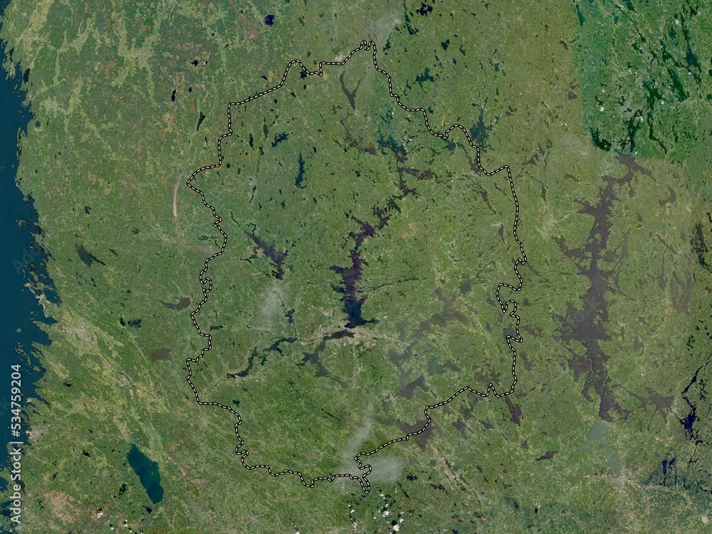 Pirkanmaa, Finland. Low-res satellite. No legend