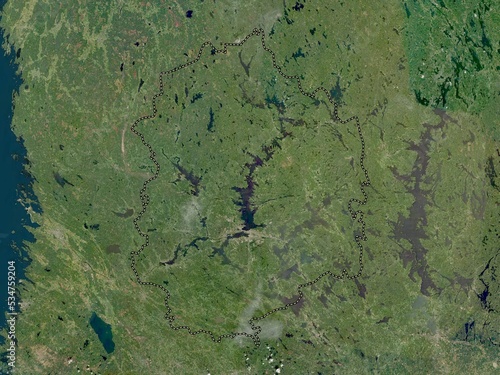 Pirkanmaa, Finland. Low-res satellite. No legend