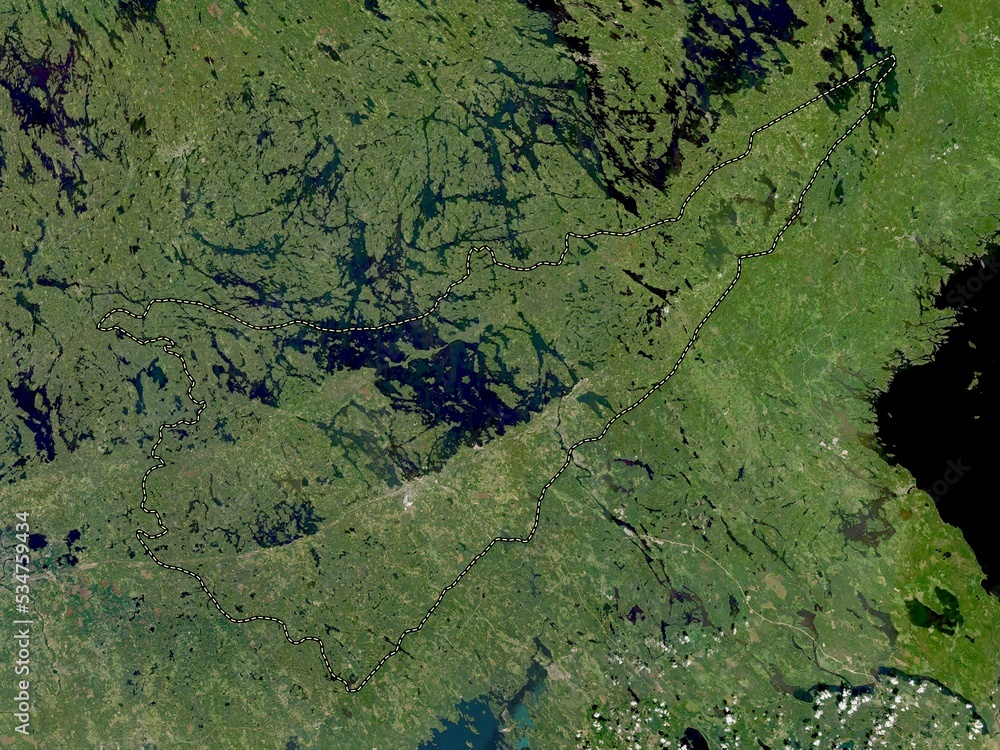 South Karelia, Finland. Low-res satellite. No legend