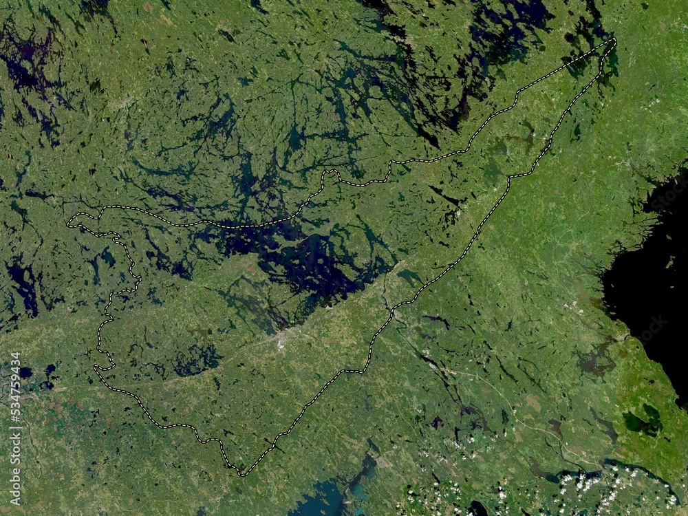 South Karelia, Finland. Low-res satellite. No legend South Karelia, Finland. Low-res satellite. No legend
