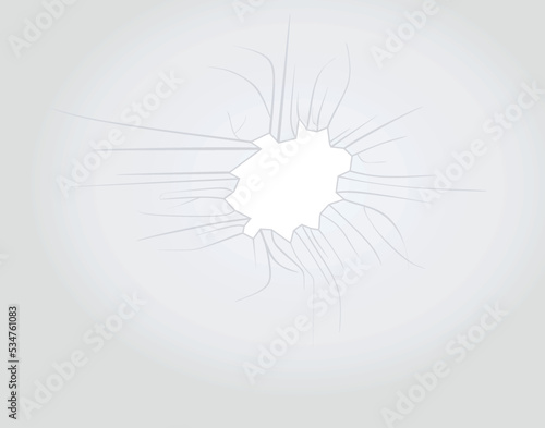 Broken glass sign. vector illustration
