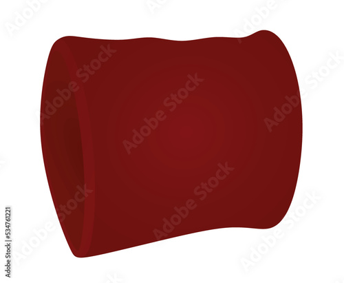 Red hand sweatband. vector illustration