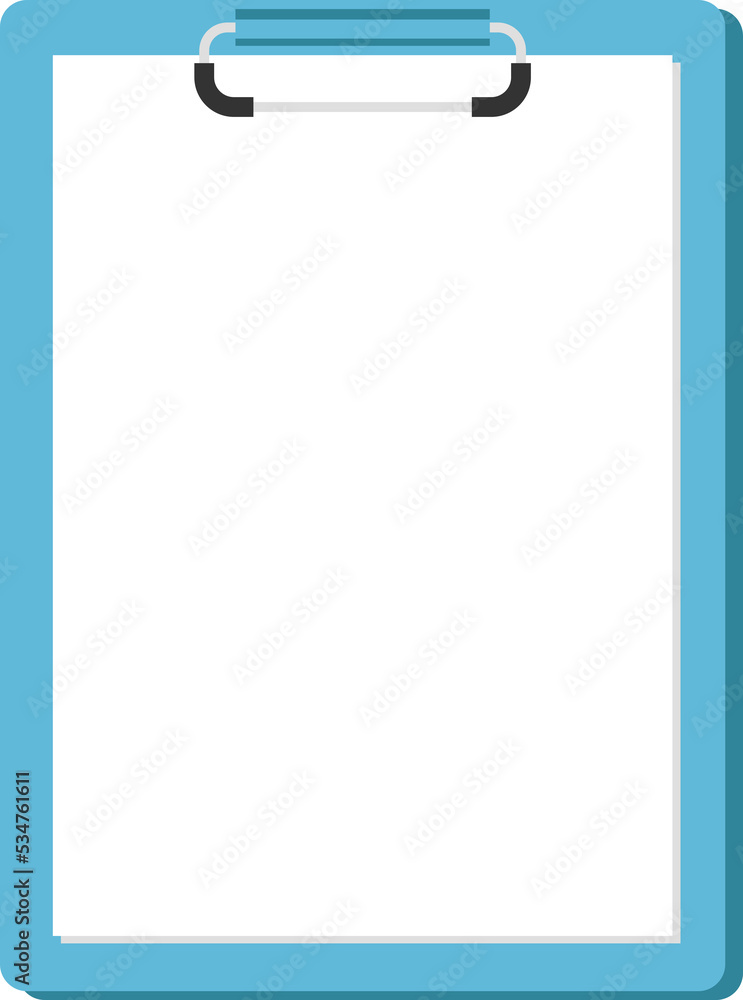 blue clipboard and paper document Stock Illustration | Adobe Stock