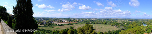Beautiful landscape of Béziers from a view pointview, Hérault, Occitanie, South France.