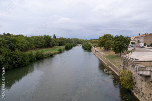 Historic Fortified Medieval City of Carcassonne, Aude, Occitanie, South France. Unesco World Heritage Site. Aude River