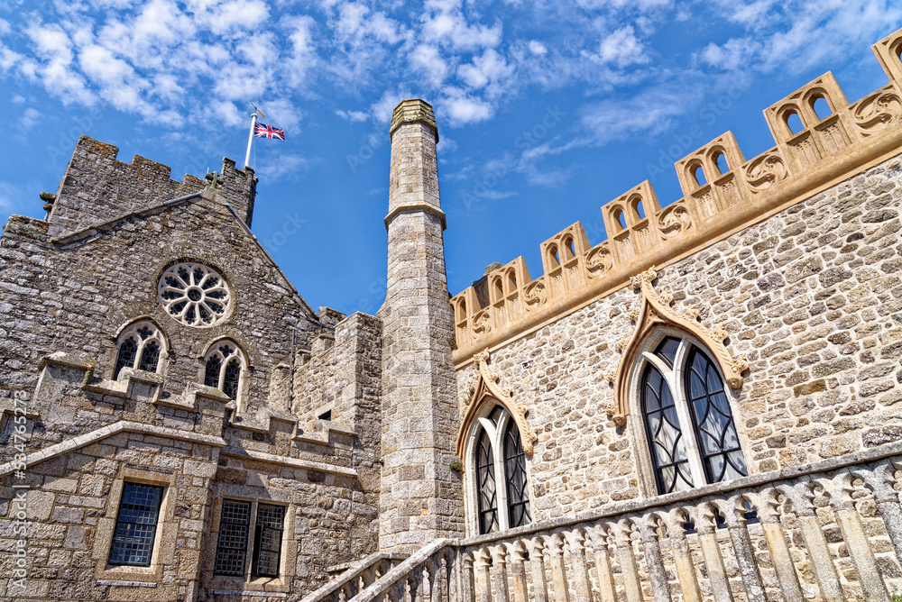 Fototapeta premium The Church at the top of St Michael Mount - Cornwall, England