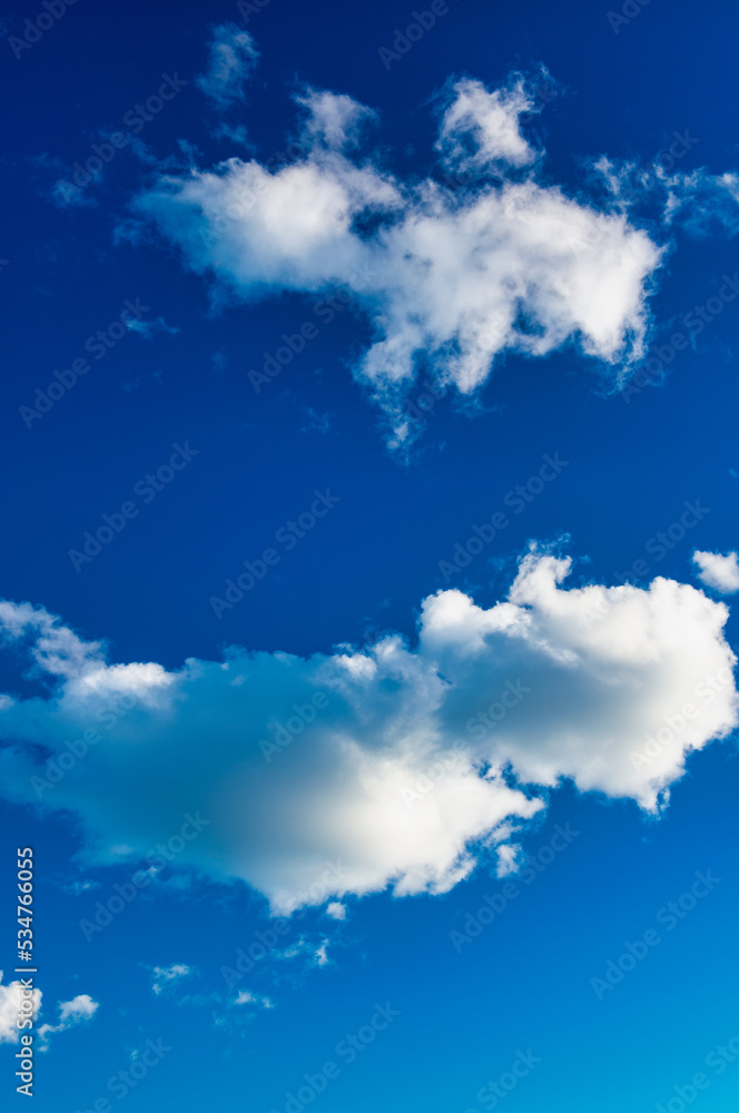 Beautiful clouds against the blue daytime sky