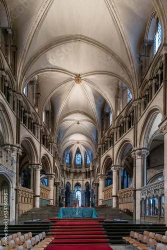 view of the altar and steps leading to the Trinity Chapel inside the Canterbury Cathedral