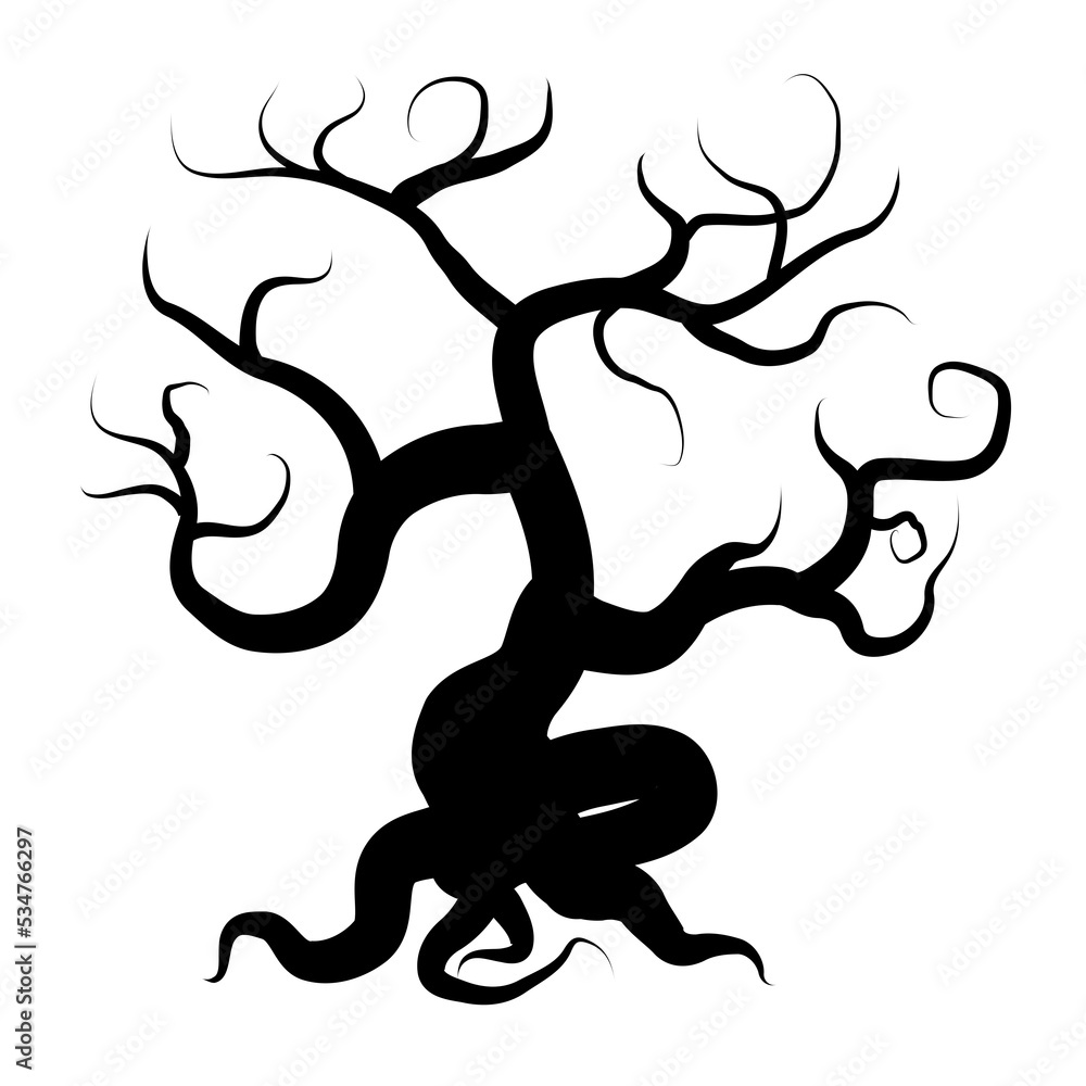 Vector illustration png file halloween tree silhouette isolated. Vector illustration png file halloween tree silhouette isolated.