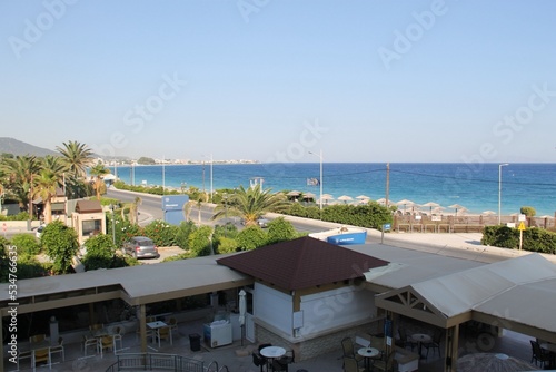 A view at the sea in Ixia, Rhodes, Greece photo