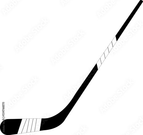 vector image (icon, silhouette) of sports equipment - hockey stick