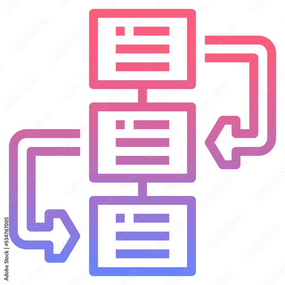 workflow line gradient icon workflow line gradient icon