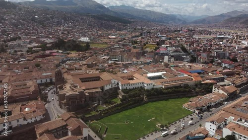 View of the Coricancha temple in the city of Cusco. Peru photo
