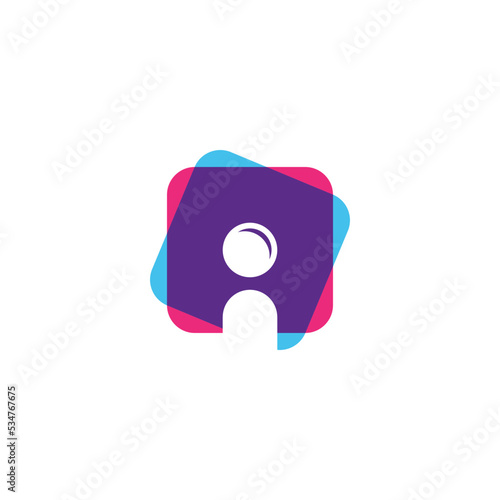 Letter i media logo, Square i logo ideas, letter i social media logo