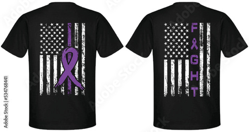 Fight Fibromyalgia Awareness With USA Flag Design