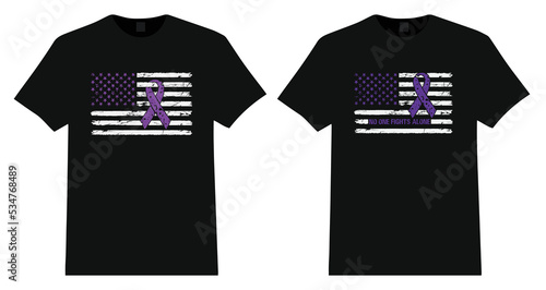 No One Fights Alone T Shirt Design
