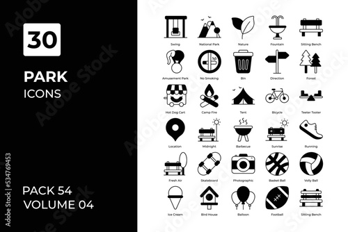 Park icons collection.