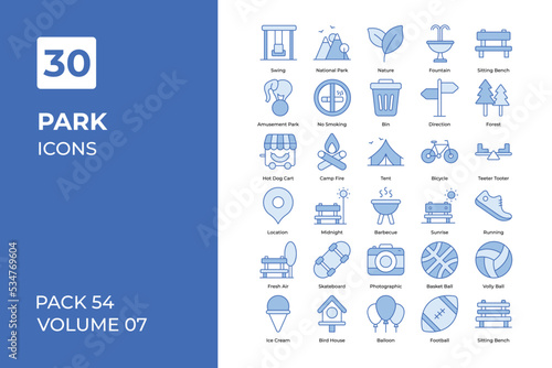 Park icons collection.