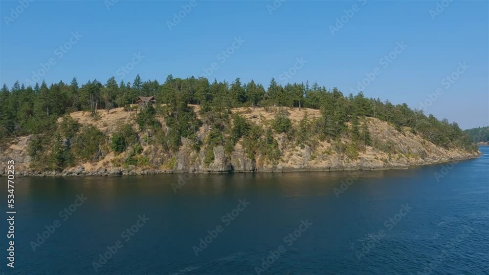 Canadian Landscape by the ocean and mountains. Summer Season. Gulf Islands near Vancouver Island, British Columbia, Canada. Canadian Landscape. Canadian Landscape by the ocean and mountains. Summer Season. Gulf Islands near Vancouver Island, British Columbia, Canada. Canadian Landscape.
