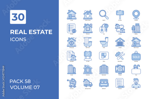 Real estate icons collection.