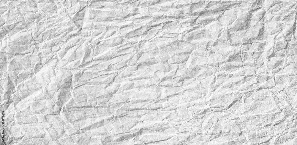 White crumpled paper background or texture White crumpled paper background or texture