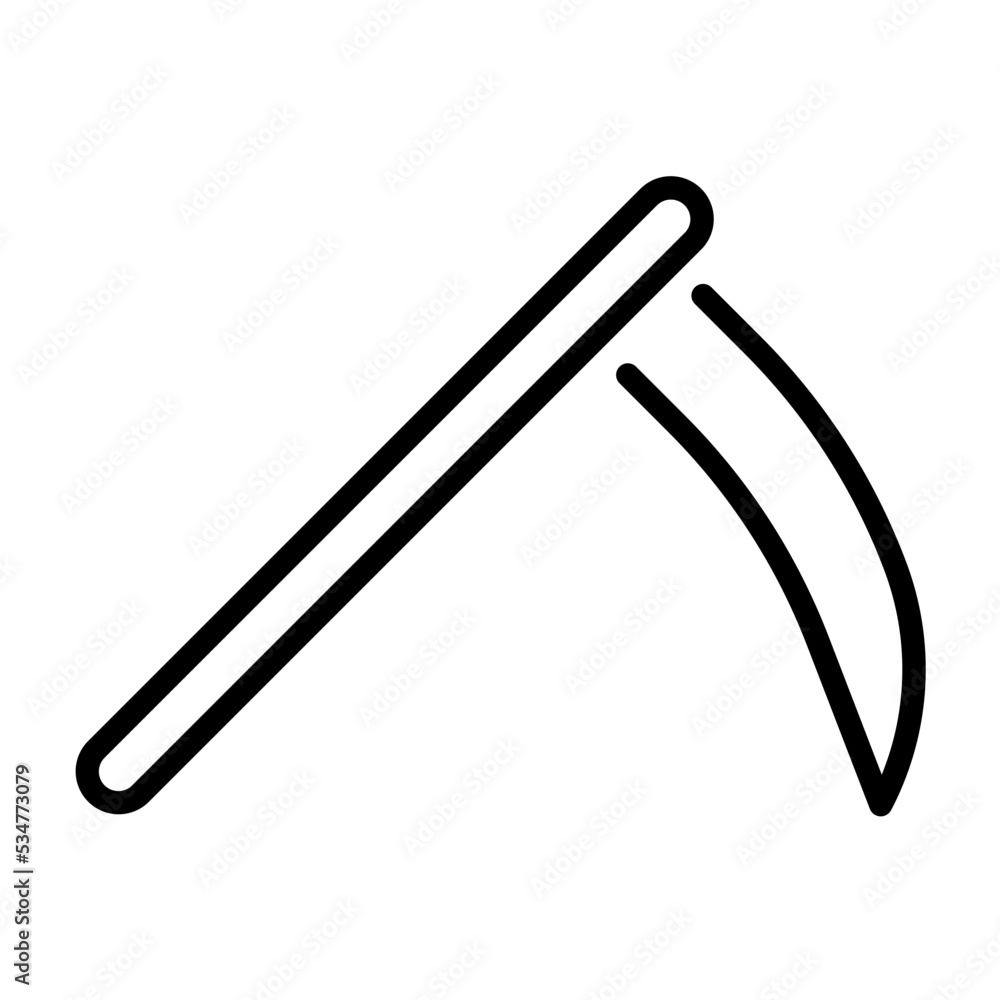 scythe line icon scythe line icon