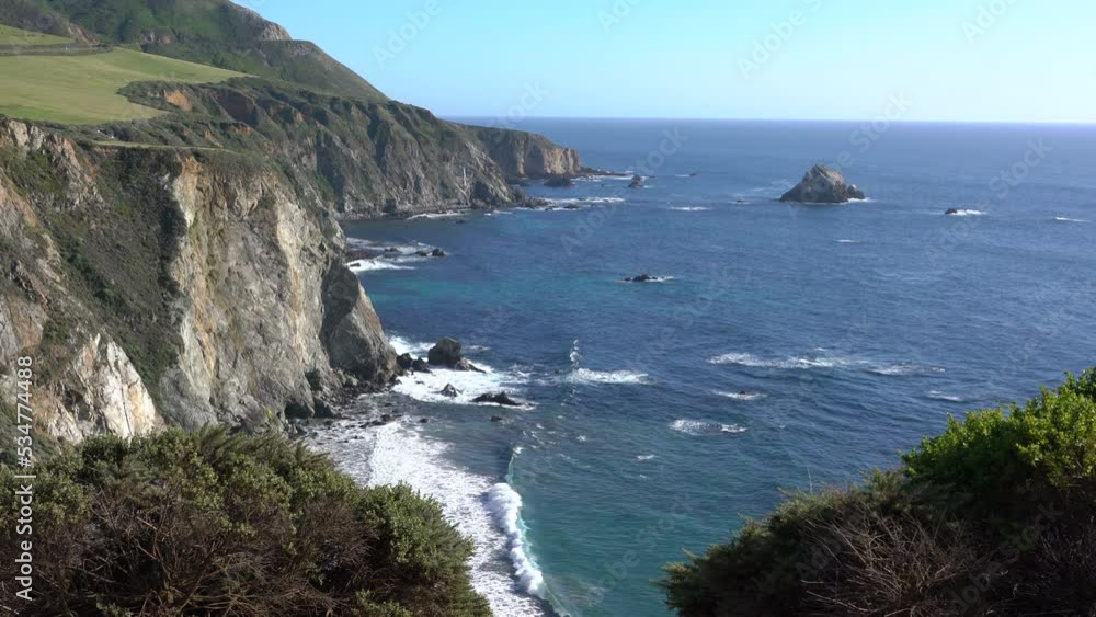 Big Sur Bixby Bridge Vista Point Cliffs California USA Big Sur Bixby Bridge Vista Point Cliffs California USA