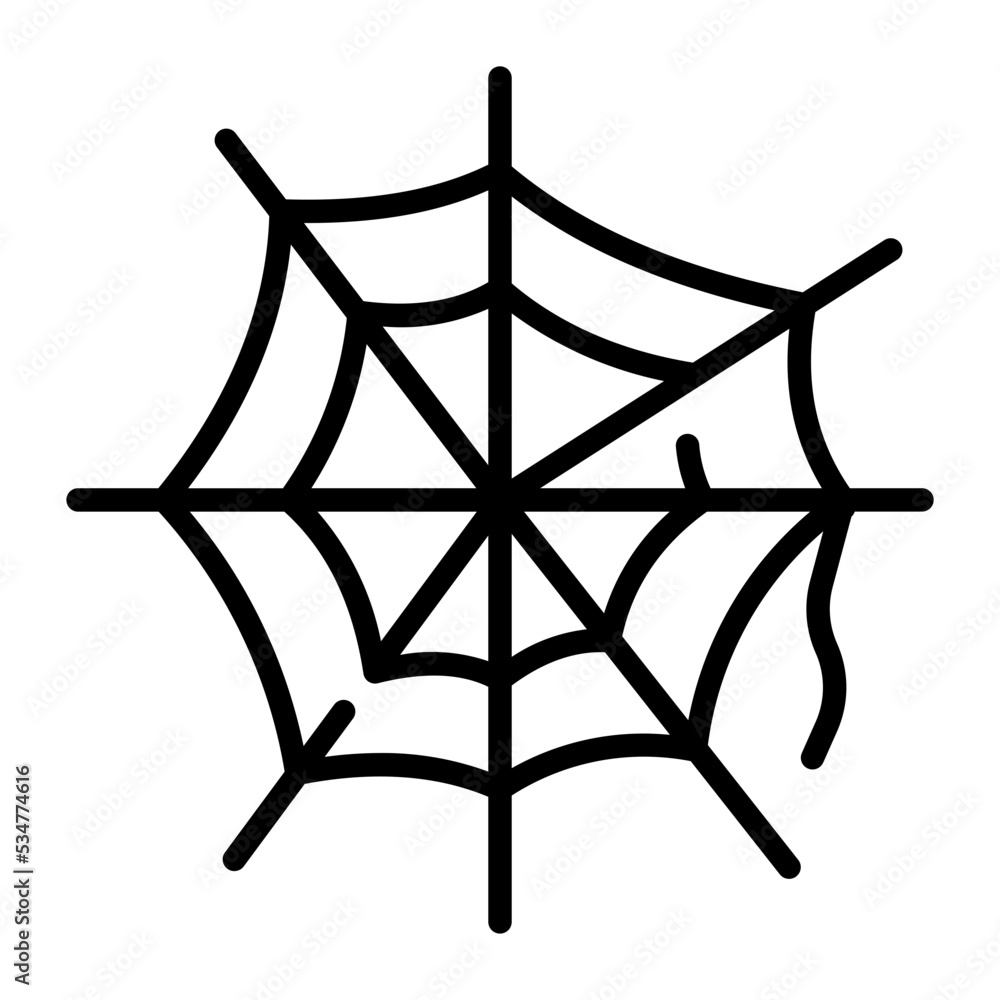 spider web Color line icon spider web Color line icon