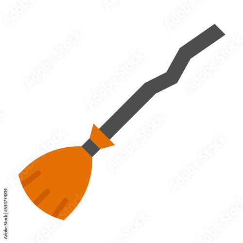 broomstick flat icon