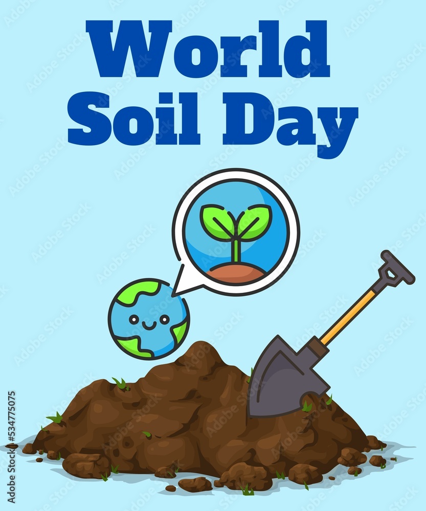 World Soil Days Illustration. World Soil Day concept for banner or ...