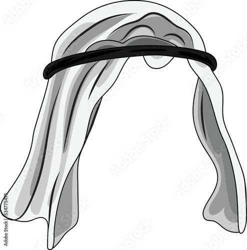 Arab head scarf for NFT character. accessories, traits, and assets. NFTcollection.