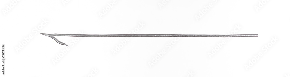 silver spear isolated on white background silver spear isolated on white background