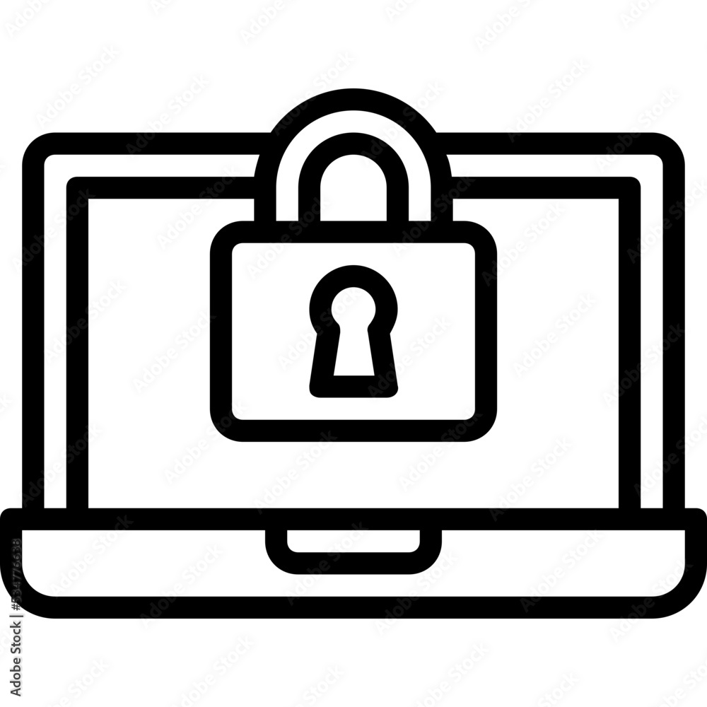 laptop and protection icon laptop and protection icon