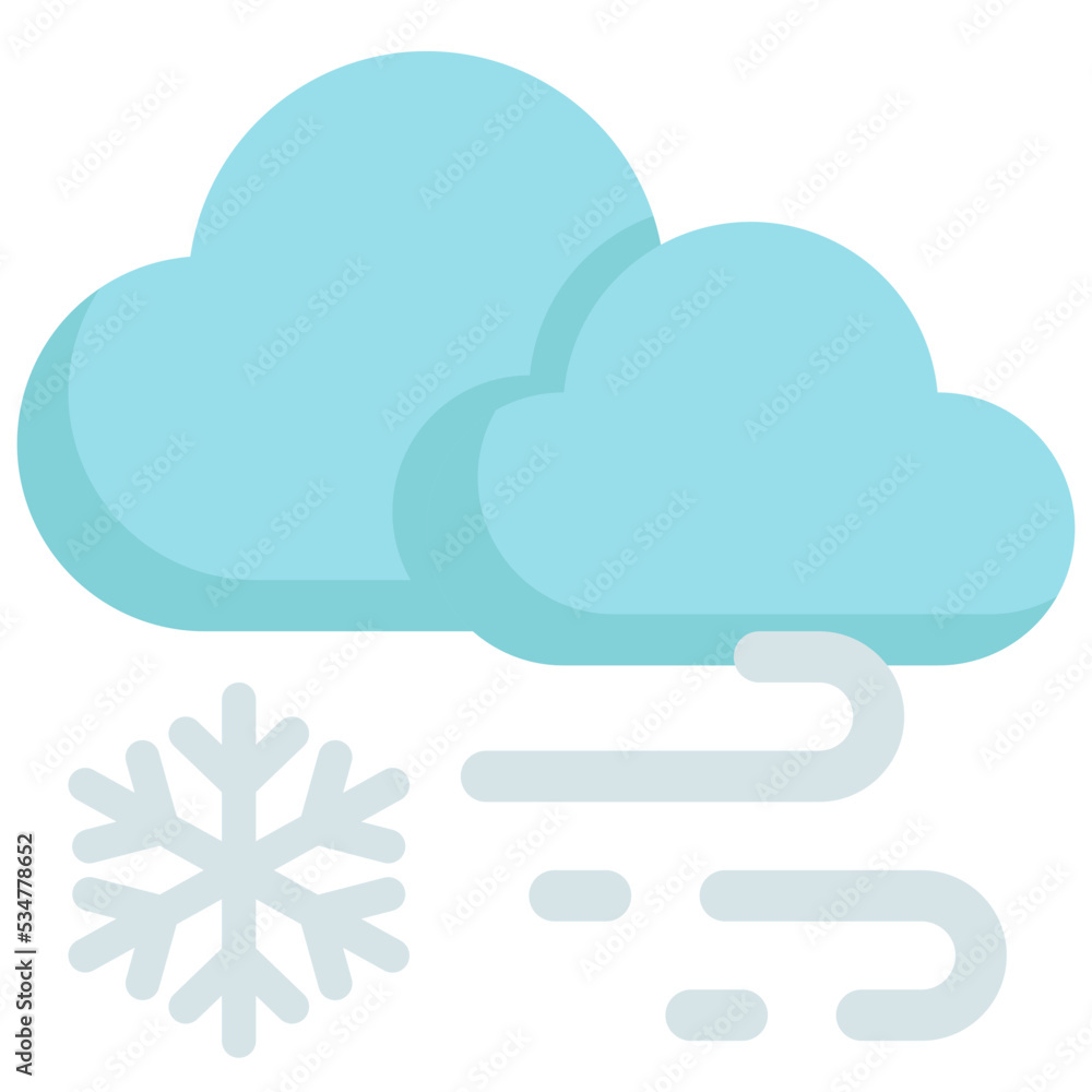 Cloud and wind icon