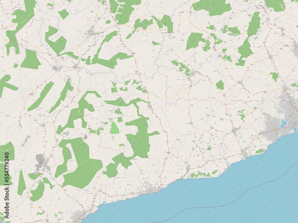 Obraz premium Central, Ghana. OSM. No legend