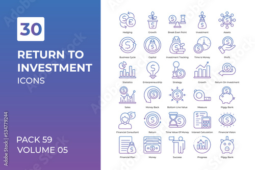 Return to investment icons collection.