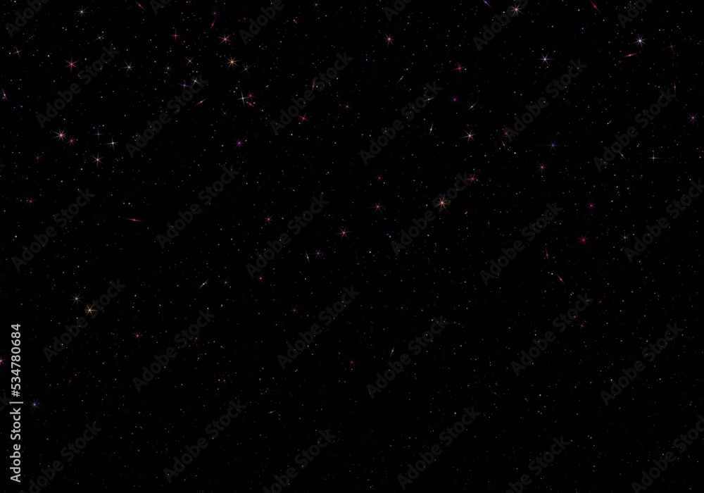 Obraz premium starry sky night nebula cosmic flares universe planet
