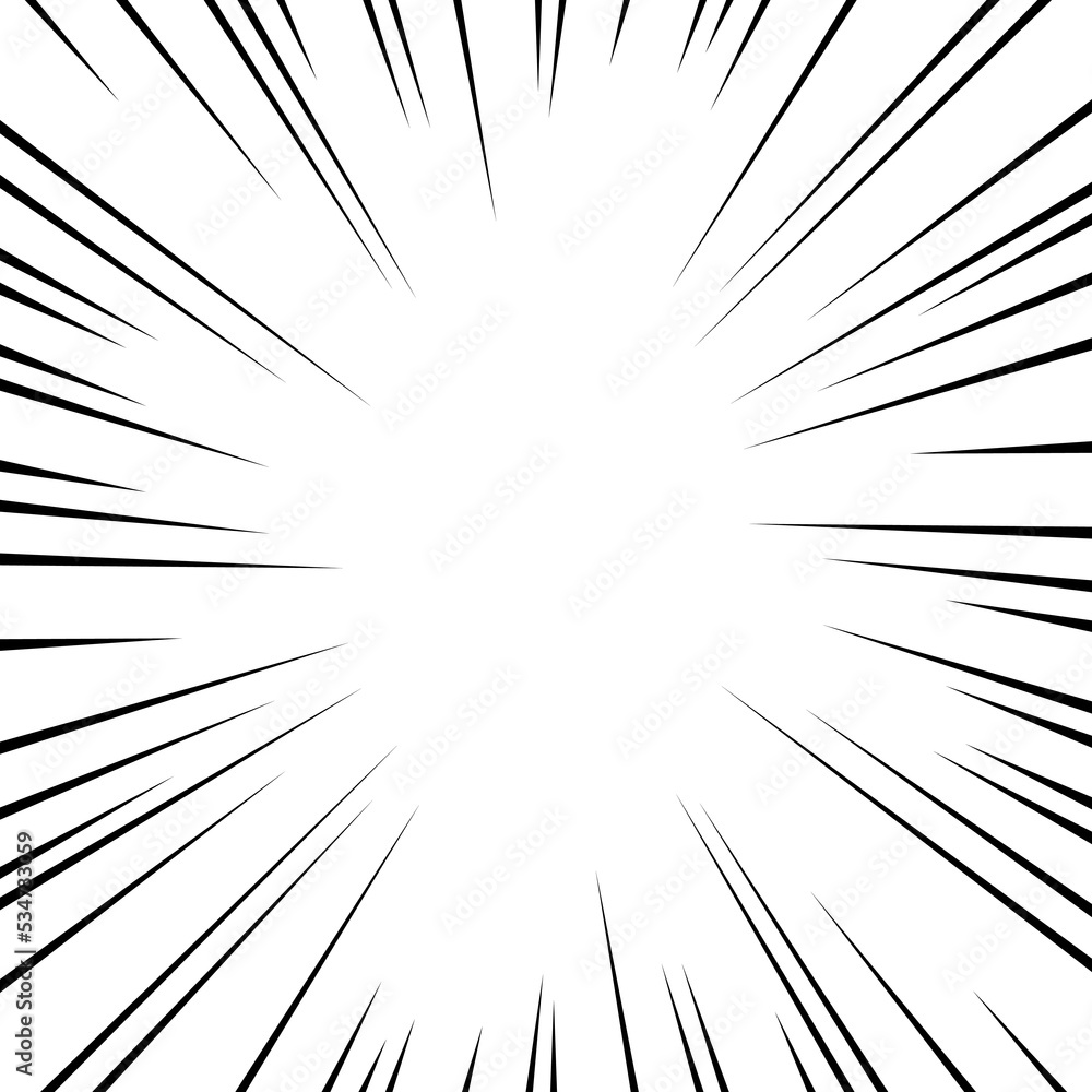 Concentrated line in comic style. Background material. Vector illustration Concentrated line in comic style. Background material. Vector illustration