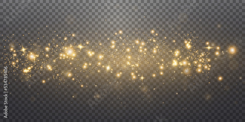 golden dust light png. Bokeh light lights effect background. Christmas glowing dust background Christmas glowing light bokeh confetti and sparkle overlay texture for your design.